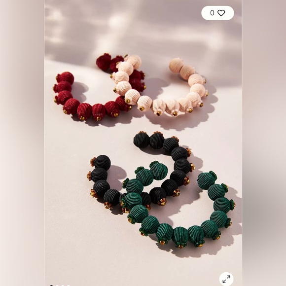 Anthropologie Suzanna Dai Beaded Floral Cuff NWOT! - Picture 4 of 11